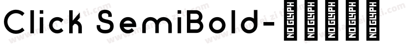 Click SemiBold字体转换